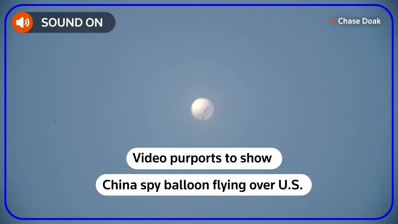 Video seems to show Chinese spy balloon over U.S.