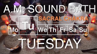 432Hz - Morning Sound Bath - Tuesday - Sacral Chakra (Svadhisthana) - (4K, No Talking)