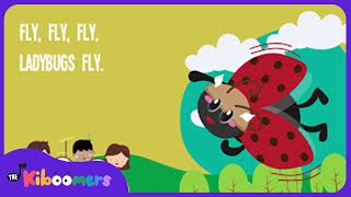 Ladybugs Fly Lyric Video - The Kiboomers Preschool Songs & Nursery Rhymes