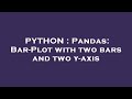 PYTHON : Pandas: Bar-Plot with two bars and two y-axis