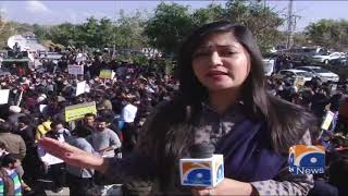 Foreign graduates protest outside PMC