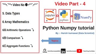 Python Numpy Tutorial Part-4 in Hindi | Numpy library in python | Numpy Tutorial in hindi