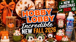 🍁INCREDIBLE Hobby Lobby New Fall 2026 Decor + Christmas Arrivals! 🎄