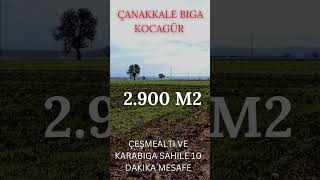 Çanakkale Biga kocagür 2900 metrekare tek Tapu müstakil