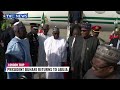 President Buhari Returns to Abuja After UK trip