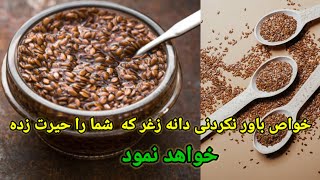 خواص باورنکردنی تخم زغر یا تخم کتان /با مصرف هر روز زغر در بدن شما چی اتفاقی خواهد افتاد