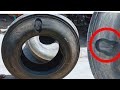 Amazing technique of repairing bus tyre || How to repair bus tyre #repairs