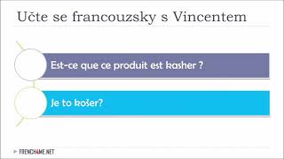 5 minut pro začátečníky I Francouzské fráze pro denní použití  # 1