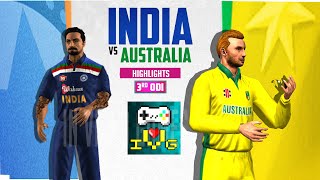 Highlights | 3rd ODI - India vs Australia ind vs aus Match Real Cricket 20 Gameplay 2023