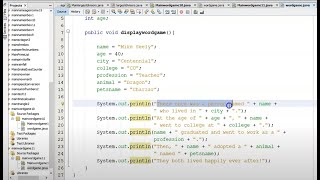 Java - Lesson #10 - Word Game Program Demonstration