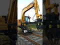 the excavator running on the tracks is a rare sight. shorts