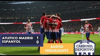 Atlético vs Espanyol: 1-0, resumen sonoro del partido de Liga