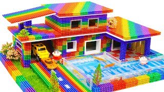 DIY - How To Make Beautiful Villa House And Swimming Pool With Magnetic Balls - Magnet Balls
