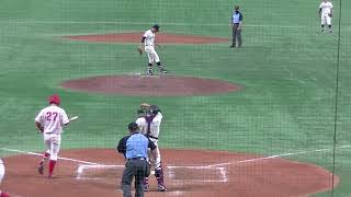 富士大4番 佐藤 大雅（4年・北海） 強烈なヒット 【第70回全日本大学野球選手権 國學院大VS.富士大 2021/6/9 】