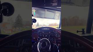 Drivers POV inside peterbilt #god #peterbilt #youtubeshorts #trucking #trump #bigrig