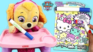 Paw Patrol Baby Skye Colors Hello Kitty Imagine Ink Activity Book with Magic Marker Invisible Ink!