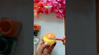 Indian Flag painting on ball | independence day painting #youtubepartner #shorts #15august