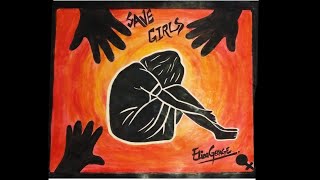 Girl Child Day || Save Girl Child || Painting || by Eliza George ❤️