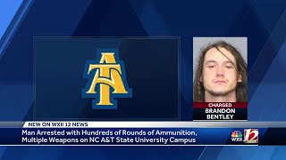 Man arrested on NC A\u0026T campus had more than 1,000 rounds of ammunition, numerous weapons