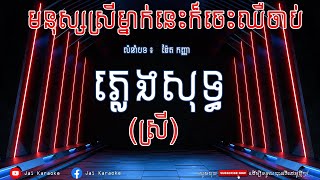 មនុស្សស្រីម្នាក់នេះក៏ចេះឈឺចាប់ Karaoke 4K | Mnus Srey Mnak Nis Kor Jes Chhue Chab Pleng Sot