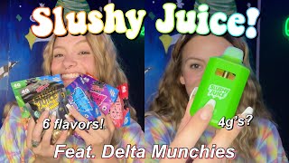 TRYING *NEW* PRODUCTS FROM DELTA MUNCHIES | Slushy Juice!