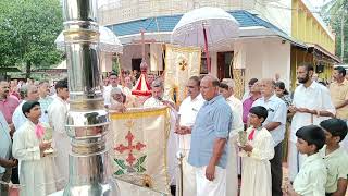 പാലാരൂപതയിലെ തുരുത്തിപ്പള്ളിയിൽ യോഹന്നാൻ മാംദാനയുടെ തിരുന്നാളിന് കൊടിയേറിയപ്പോൾ