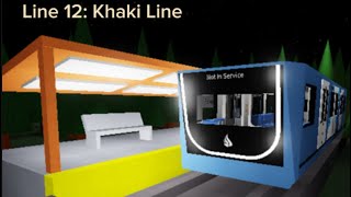 (NEW UPDATE!!) Line 12 (Khaki Line) Hospital - Duck Square Angulan Automatic Subway Roblox