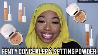 NEW FENTY BEAUTY PRO FILTR' CONCEALER & SETTING POWDER! FIRST IMPRESSIONS REVIEW