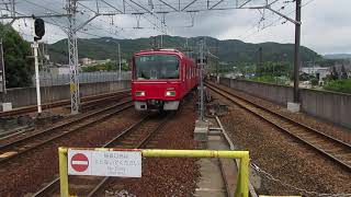 名鉄本宿駅2番線　急行岐阜行き到着