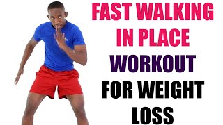 Fast Walking In Place Workout/ 20 Minute Walk at Home for Weight Loss