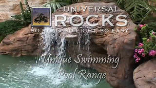 Installing a Swimming Pool Waterfall from Universal Rocks