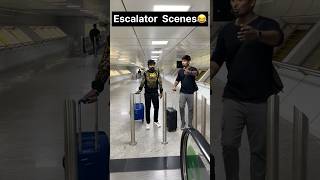 Escalator funs😂 #nakkalyaungaluku #comedy #travelfuns #funny #airportfun #tamilshorts #shorts