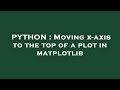 PYTHON : Moving x-axis to the top of a plot in matplotlib