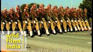 Shiny bayonets glisten in the sun: Indian Army Band marches at Republic Day parade