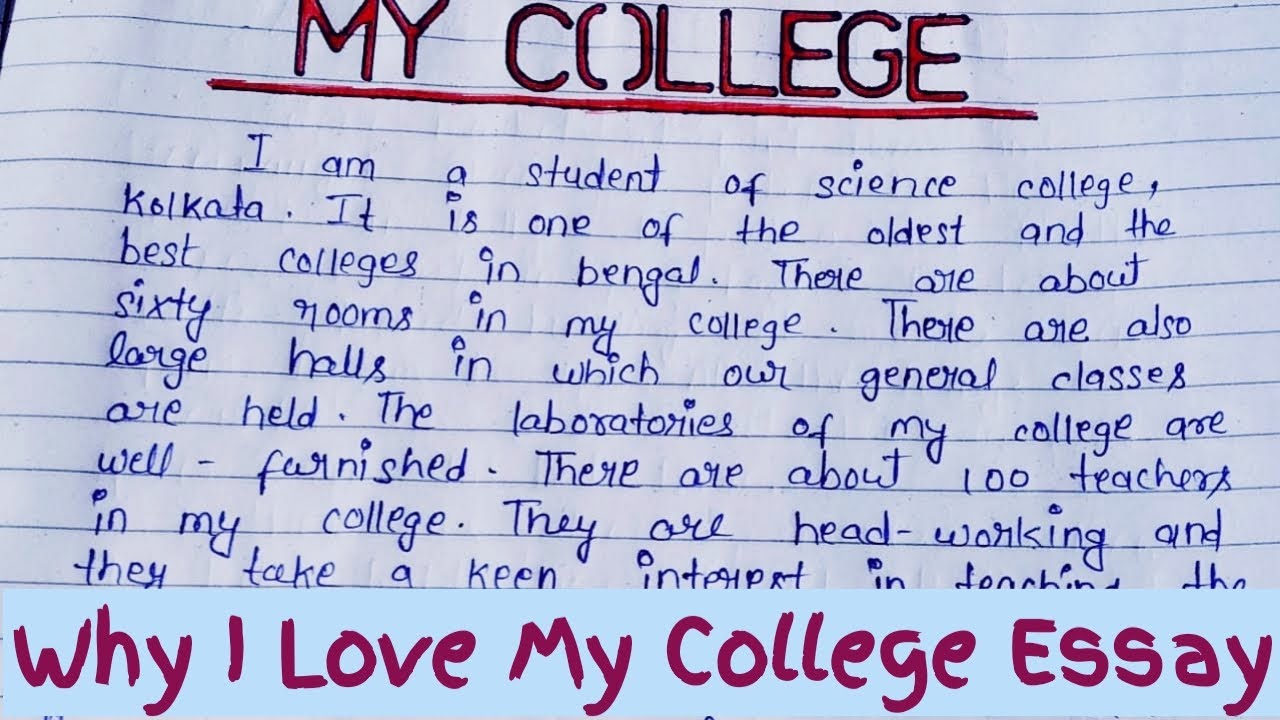 My College Essay | Paragraph On My College | Why I Love My College ...