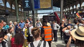 Bashir Abdi and Belgian delegation Leaving Paris at Paris Nord 12/8/2024