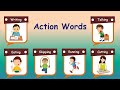 Action Words, 40 Action Words, Action Words for Kids, Doing words, verbs, Action Words with pictures