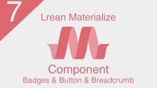 [ Learn Materialize ] #7 : Component ( Badge and Button and Breadcrumb )