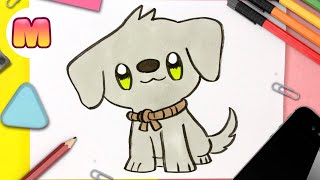 COMO DIBUJAR UN PERRO KAWAII PASO A PASO - Como dibujar un perro facil