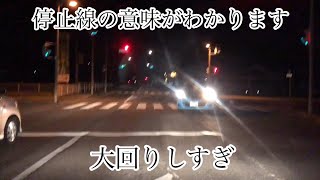 停止線の手前で止まっていてよかった！