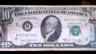 1969 B ten dollar bill review