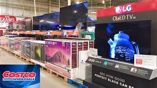 COSTCO TELEVISIONS SMART TVS SOUNDBARS PLAYBARS SHOP WITH ME SHOPPING STORE WALK THROUGH 4K