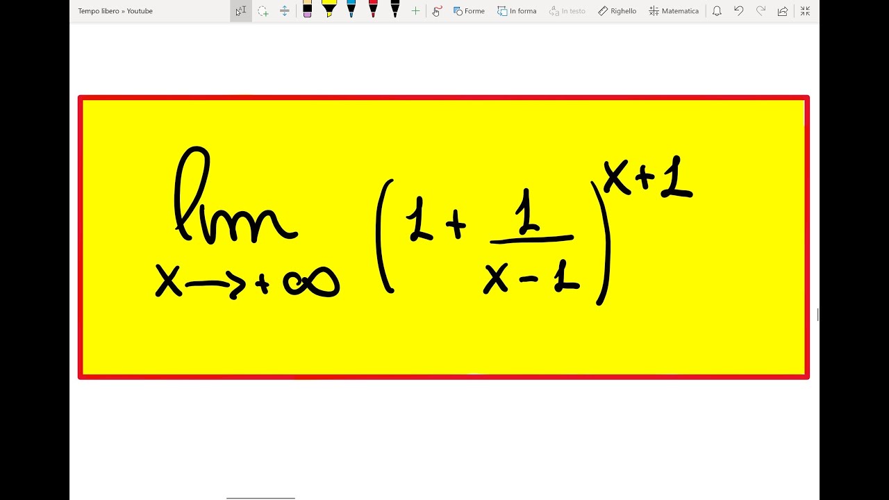 Analisi I - Limite Di Funzione Con Limite Notevole Di Nepero ...