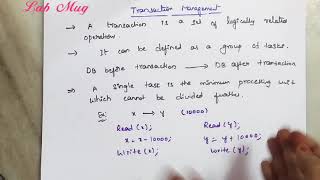 Transaction management with example in Dbms || DBMS IN TELUGU