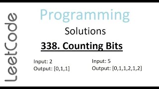 Counting Bits Leetcode Solution | Python