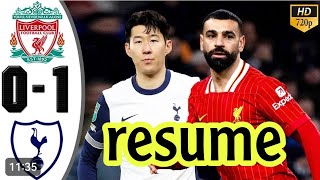 resume match Liverpool vs Tottenham aujourd'hui 1-0 Le but de Tottenham aujourd'hui