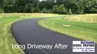 Richard Diehl Paving - A Very Long Driveway Before and After