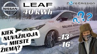 Nissan Leaf 40 kWh - winter test in the city