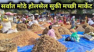 होलसेल सुकी मच्छी मार्केट 😲| Kalyan Fish Market🐟 | Kalyan Kongaon Dry Fish Market 🦐 wholesale market