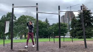 Working out at the Toronto calisthenics park